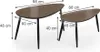 Ensemble de tables basses Vicco Veyo Noyer/noir 98x60cm Voir les images du produit 3