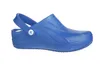 A blue medical clog shoe is shown against a white background. Produktbild-Vorschau
