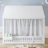 Flieks Kinderbett Hausbett 140x200cm mit Vorhang und Tür, Produktbild-Vorschau 2