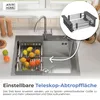 ANW HOME Küchenspüle 60x50 cm Edelstahl 304 Silber Topmount Produktbild-Vorschau 7