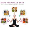 5er-Pack Bento-Lunchboxen, Snackbehälter mit 4 Fächern, Produktbild-Vorschau 7