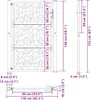 A technical drawing with dimensions of a black garden gate. Podgląd zdjęcia produktu