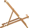 vidaXL Liegestuhl Teak 56x105x96 cm Creme Produktbild-Vorschau 4