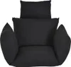 A black cushion set for a hanging chair, presented on a white background. Produktbild-Vorschau