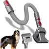 A vacuum cleaner attachment set for pet grooming, shown with a dog and separate grooming tools. Podgląd zdjęcia produktu