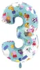 Grabo 1 Balloon XL - Peppa Pig - Number Three Produktbild-Vorschau 1
