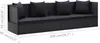 Garten-Sofabett mit Kissen Poly Rattan Lounge Loungesofa Produktbild-Vorschau 11