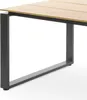 A close-up view of the leg and tabletop of a table. Produktbild-Vorschau