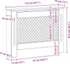 vidaXL Kryt radiátora biely 112 × 19 × 81,5 cm MDF Náhľad obrázku produktu 8