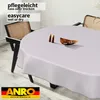 Tischdecke Textil-Optik UNI Grau Oval 200x140cm mit Produktbild-Vorschau 4
