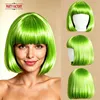 Bob Perücke für Damen, Herren & Kinder Cabaret cosplay Grün Produktbild-Vorschau 3