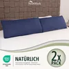 set di 2 copricuscini 100% cotone 40x80 cm blu navy Anteprima dell’immagine prodotto 6