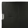 A close-up, cropped view of a black fabric item with a white D-ring attached to the side. Produktbild-Vorschau