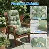 Outdoor-Schaukelstuhlkissen mit Bändern,Hochlehner Auflagen Produktbild-Vorschau 2