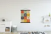 MuchoWow® Textilposter Vintage - Blumen - Muster - Weiß - Produktbild-Vorschau 2