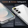 Close-up of a clear phone case highlighting its protective features for the camera and screen. Produktbild-Vorschau