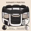 IvoQ Parque plegable para cachorros con techo – 114 x 114 x Vista previa de la imagen del producto 4