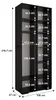 Kryspol - Kleiderschrank Schwarz, 2 Tür, 1 Modul Produktbild-Vorschau 4