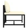 set 9 pezzi da giardino con cuscini in poly rattan nero Anteprima dell’immagine prodotto 7