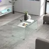 HOMCOM Couchtisch Beistelltisch aus gehärtetem Glas Modern Produktbild-Vorschau 4