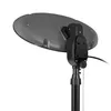 The back view of a gray electric patio heater mounted on a black stand. Náhled obrázku produktu