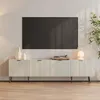Fernsehschrank ‘Nand’ mit 4 Türen geriffelt 180 x 35 x 51 Produktbild-Vorschau 2