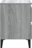 vidaXL Nachttisch mit Metallbeinen Grau Sonoma 40x35x50 cm Produktbild-Vorschau 4