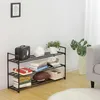 Stojan na topánky 3 úrovne čierny kov 92 cm LOFT Náhľad obrázku produktu 7