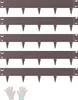 VEVOR Rasenkante 5er Pack 990 x 181 x 1,5 mm Beeteinfassung Produktbild-Vorschau 1
