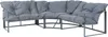 A dark gray modular outdoor sofa set with thick cushions, shown against a white background. Anteprima dell’immagine prodotto