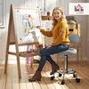 HOMCOM Rollhocker höhenverstellbar Drehhocker Drehbar Salon Produktbild-Vorschau 2