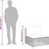 vidaXL 8-tlg. Garten-Sofagarnitur mit Kissen Schwarz Poly Produktbild-Vorschau 7