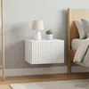vidaXL Table de chevet murale, lot de 2, blanc, 33 x 34,5 x Voir les images du produit 4
