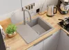 PRIMAGRAN Granitspüle Grau 62x50cm, Spülbecken 1 Becken + Produktbild-Vorschau 2