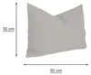 Kissenbezug 30x50 cm silber Struktur Leinenoptik Produktbild-Vorschau 3