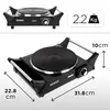 Duronic HP1 BK Kochplatte | elektrische Einzelkochplatte | Produktbild-Vorschau 3