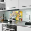 Küchenrückwand Spritzschutz Glas mit Motiv Abstrakte Kunst Produktbild-Vorschau 2