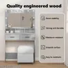 vidaXL Toaletný stolík Grey Sonoma 79 x 41 x 135 cm Náhľad obrázku produktu 6