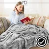 Sherpa-Decke 200×220 cm Tagesdecke, grau meliert, 250 g/m², Produktbild-Vorschau 4