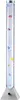 A tall, clear cylindrical lamp with a silver base, filled with water, bubbles, and small decorative fish. The lamp is lit from the bottom with colored lights. Produktbild-Vorschau