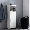 Badschrank 30 x 95,5 x 30 cm weiß Holz mit Tür und Produktbild-Vorschau 2
