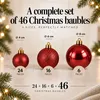 Baubles natalizi in plastica infrangibile - set di 46, oro Anteprima dell’immagine prodotto 17