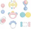 8-teiliges Baby Rassel Set Pastell - Sensorisches Produktbild-Vorschau 2
