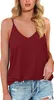 ASKSA Damen Bluse V-Ausschnitt Ärmellose Einfarbige T-Shirt Produktbild-Vorschau 1