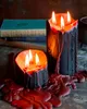 Schwarze Stumpenkerze mit Roten Vampir Tränen 7,5cm Produktbild-Vorschau 2