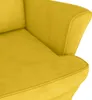 vidaXL Kreslo Mustard Yellow Velvet Náhľad obrázku produktu 6