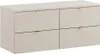 A beige cabinet with four drawers and gold handles. Produktbild-Vorschau