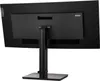 The back of a black computer monitor on a white background. Produktbild-Vorschau
