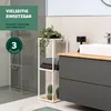 stojící police eluno z matného bílého kovu se 3 dřevěnými Náhled obrázku produktu 4