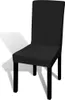 vidaXL Stretch Chair Covers Straight 4 ks Black Náhled obrázku produktu 1